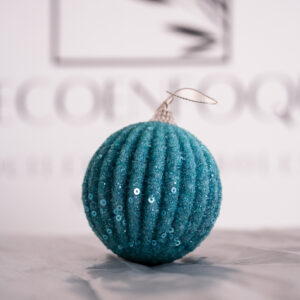 12 Bolas de Navidad Azul Espuma Diámetro 8 CM - Adornos de Árbol de Navidad para Decoración Navideña