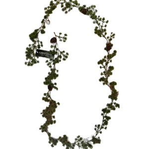 Guirnalda Navideña Realista con Piñas, 180CM Decoración de Vegetación Artificial de PE para Repisa de la Chimenea, Escaleras, Mesa, Decoraciones Interiores y Exterior