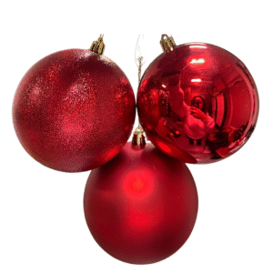 Bolas de navidad rojas